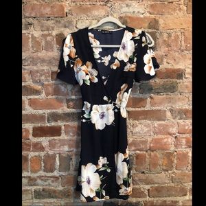 Floral wrap dress